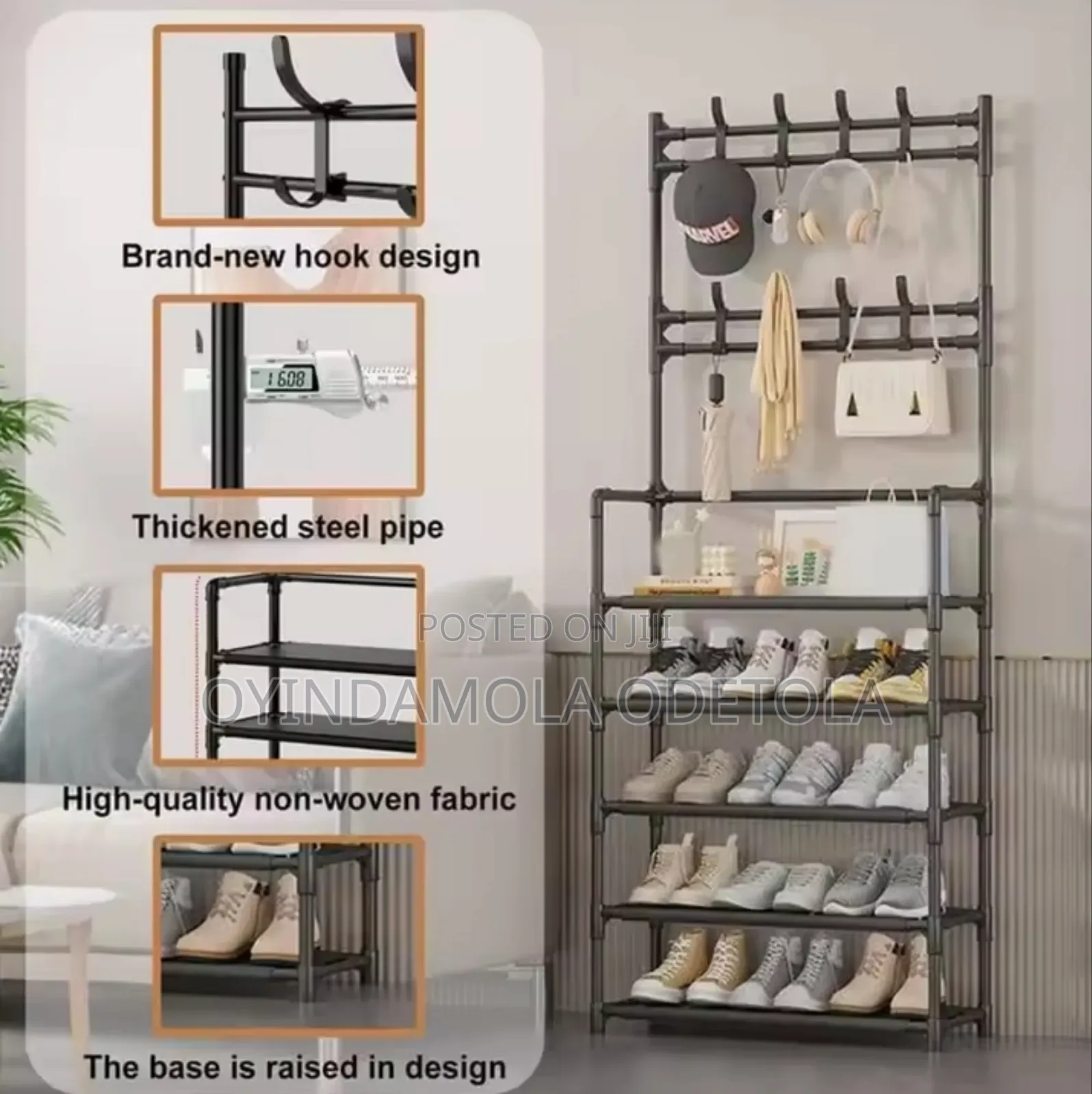 Shoe Rack With Cloth Hanger