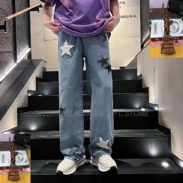 Star Patch Quality Denim Baggy Jeans