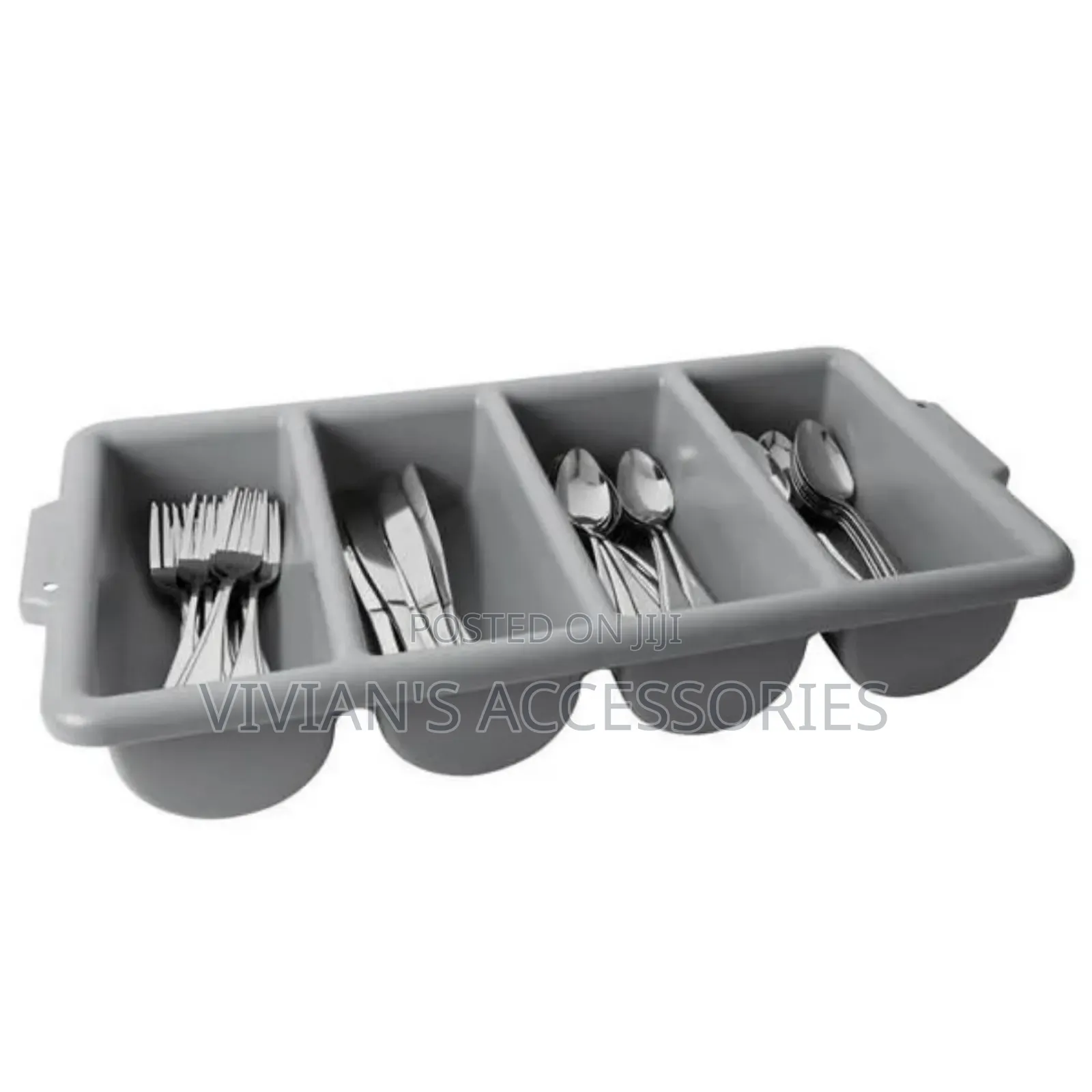 4 Compartment Quality Plastic Cutlery Tray.