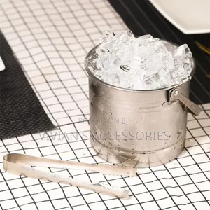 Stainless Steel Ice Bucket Gold and Silver