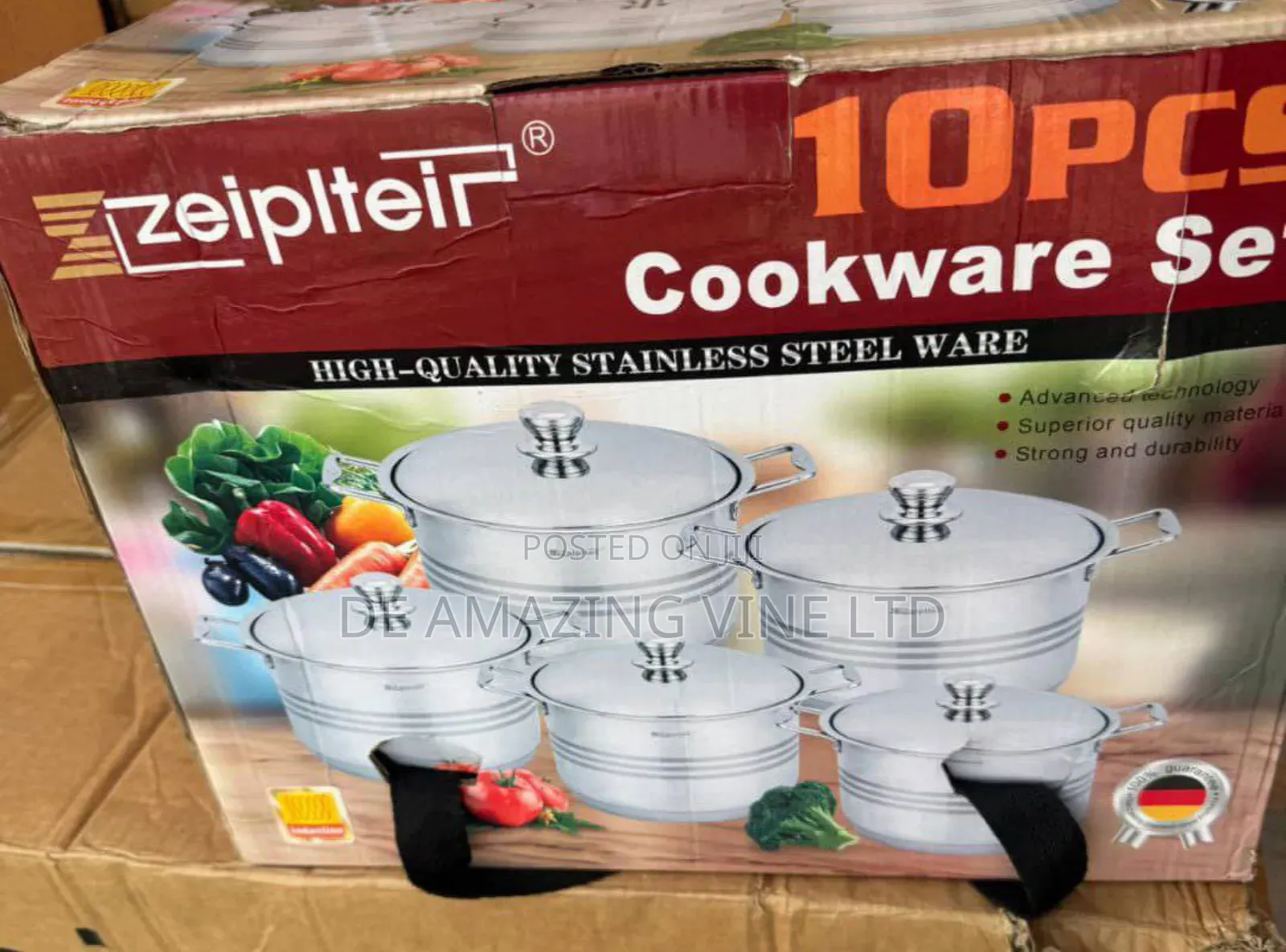 10pcs Stainless Steel Pot