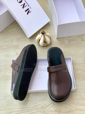 Brown Leather Half Shoe