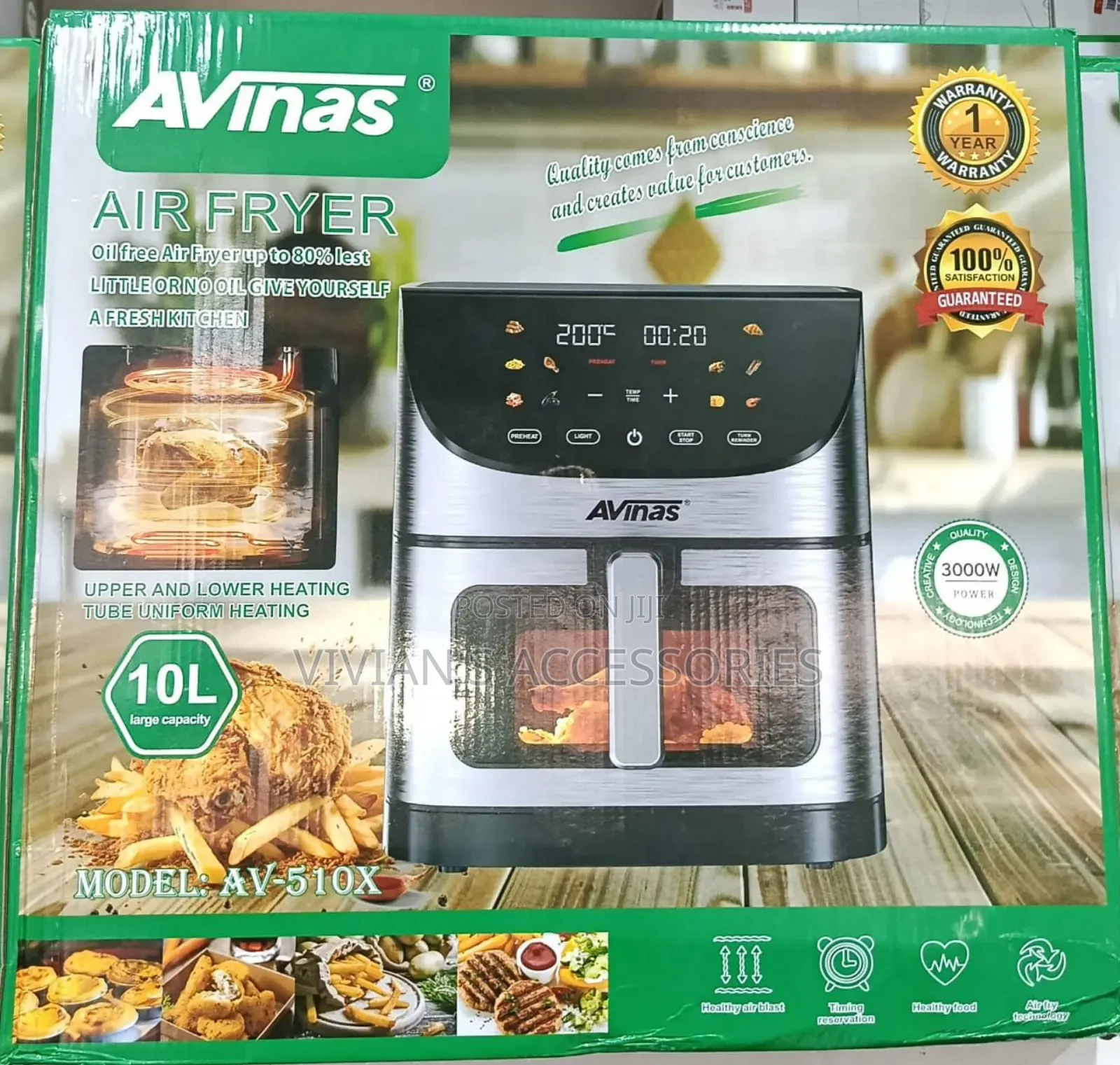 Avinas 10l Airfryer Digital Operation