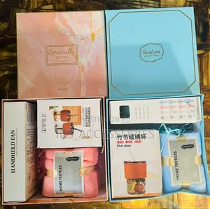 Gift Set. Mug. Fan. Towel