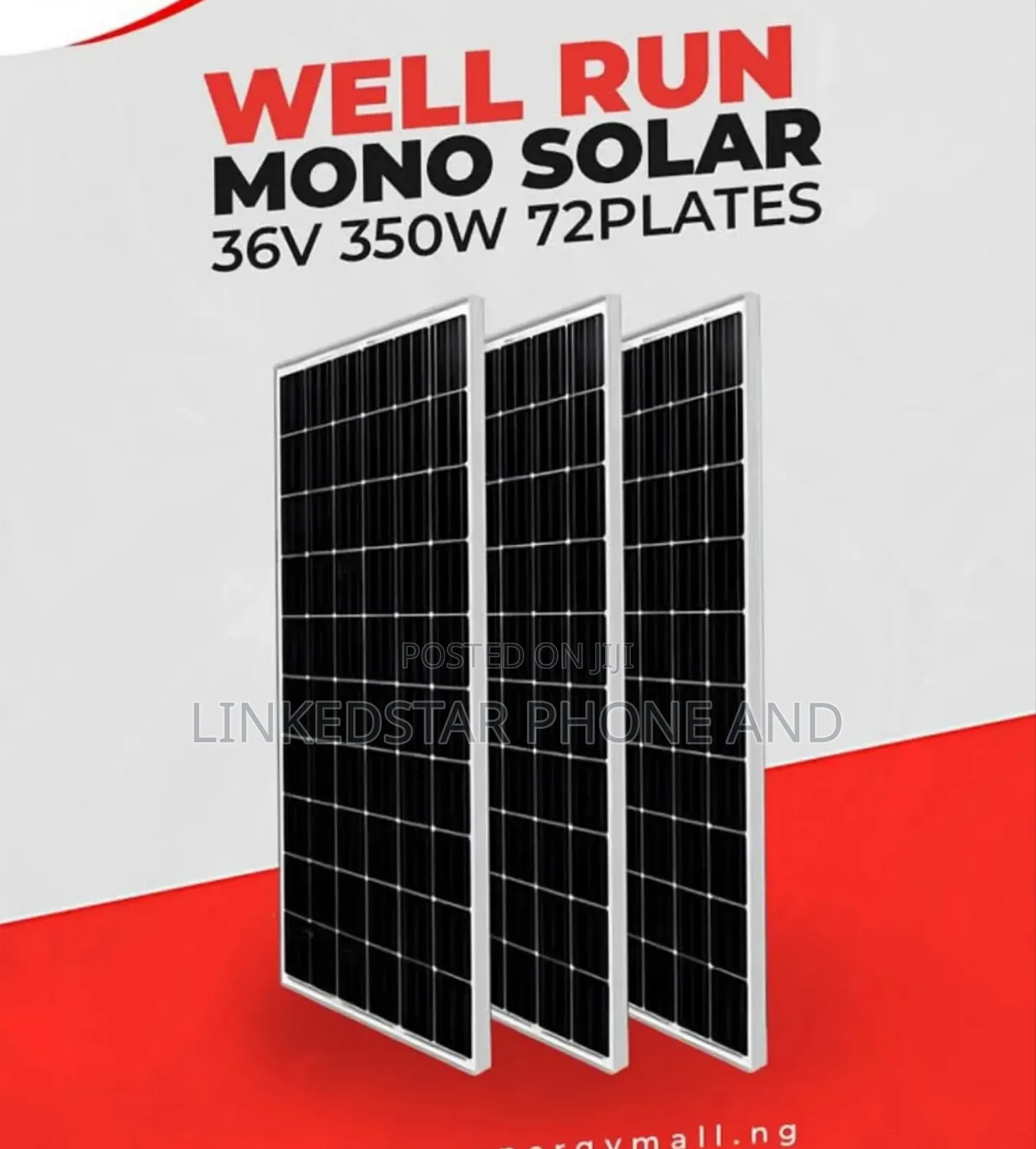 Well Run 350 Watt Monocrystalline Solar Panel