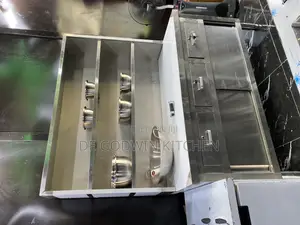 5ft Cabinet Stainless Steel Table With Upper Shelf