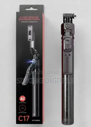 C17 Ai Face Tracking Selfiestick Quadrapod, Rotating Handle Gestures