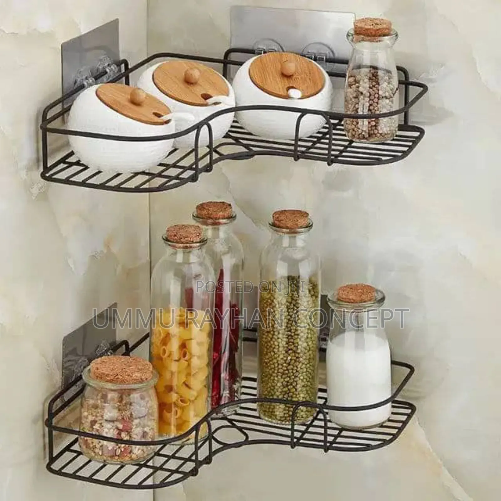 2pcs Self Adhesive Rack Organiser Bathroom/Kitchen Rack