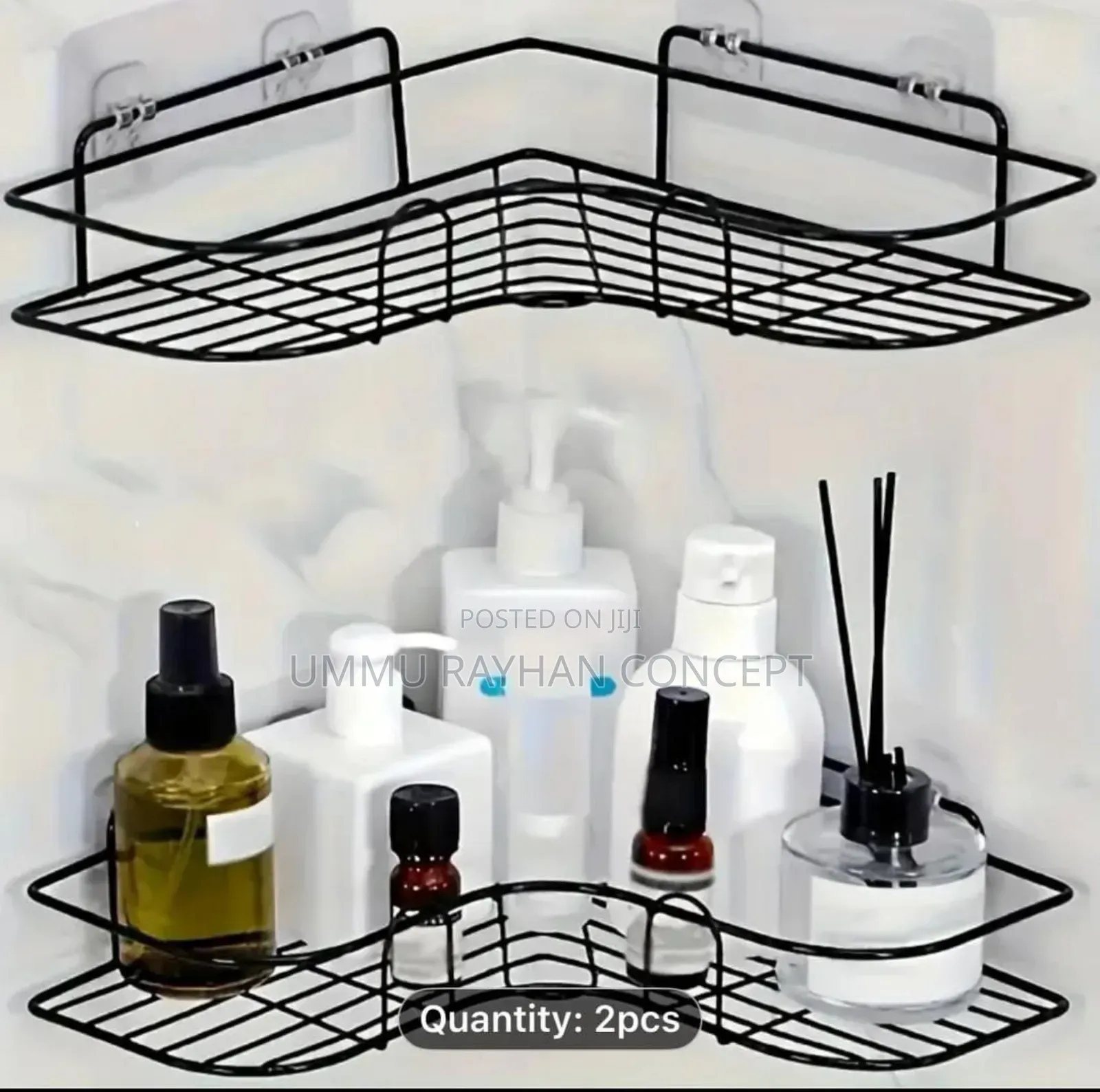 2pcs Self Adhesive Rack Organiser Bathroom/Kitchen Rack