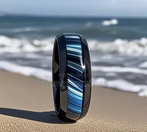 Black Titanium 304l Stainless Steel, Men's Ring