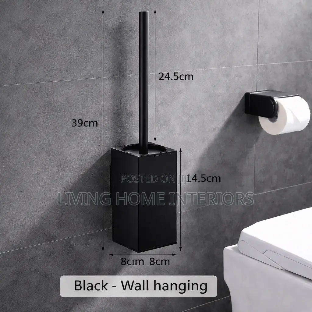 Black Square Toilet Brush