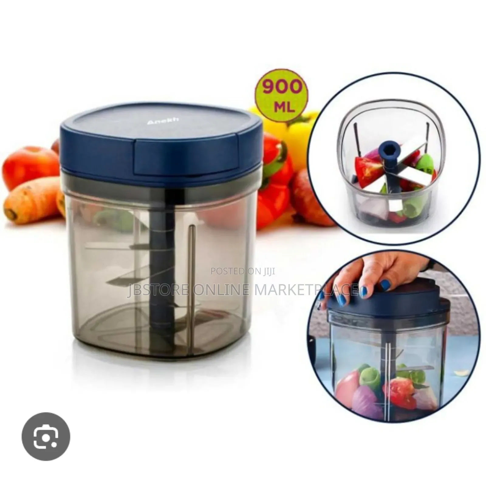 Mini Manual Vegetable Chopper 900ml With 5blades