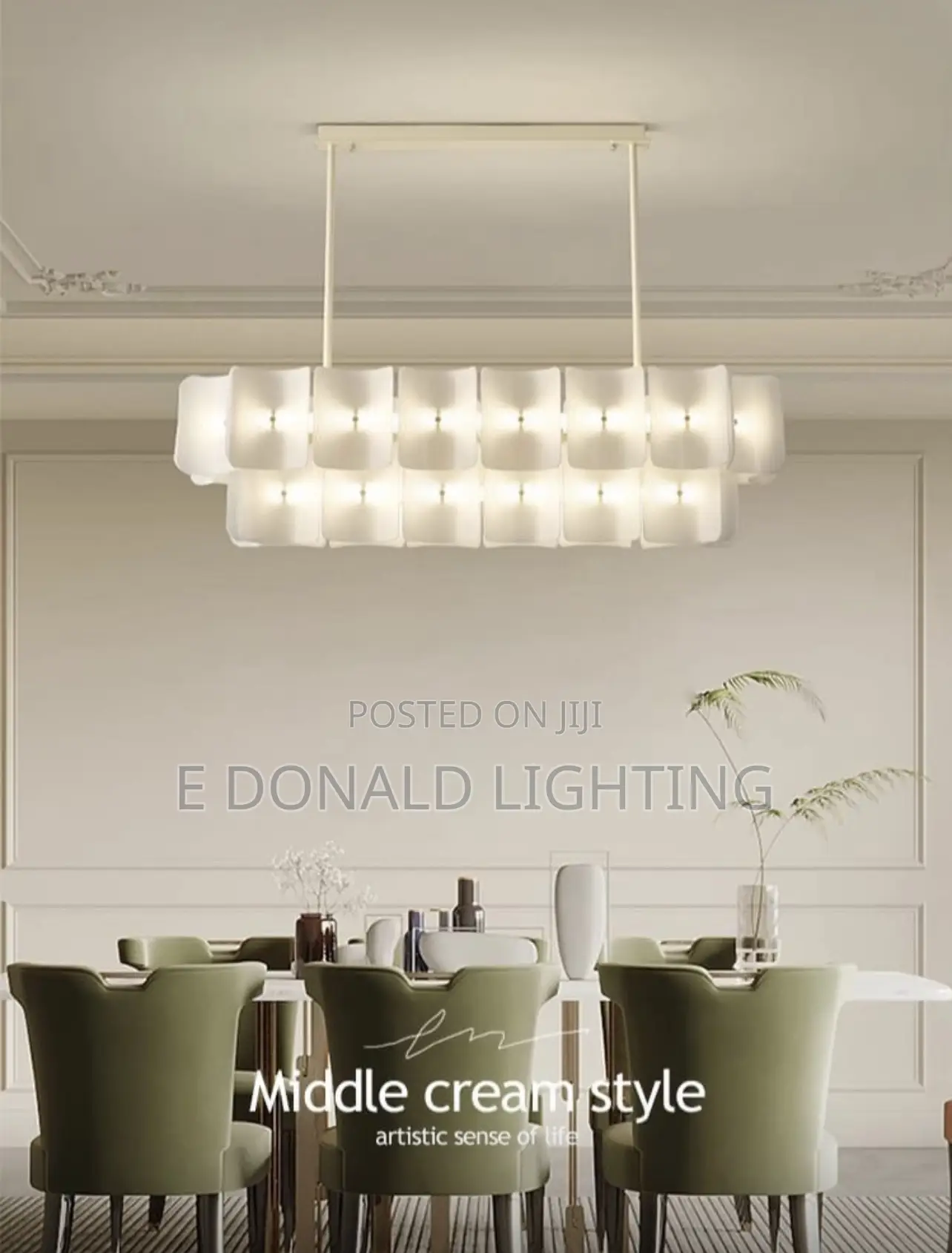 1200mm Luxury Dining Lights White Body