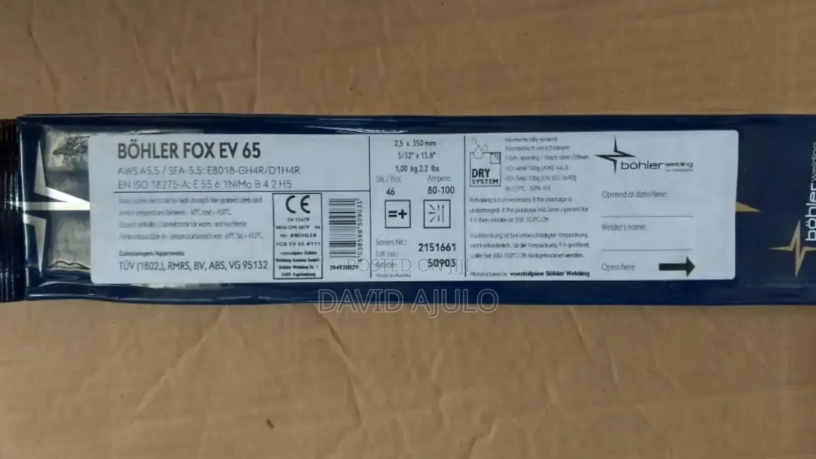 Bohler Fox Ev 65 Electrode Sticks