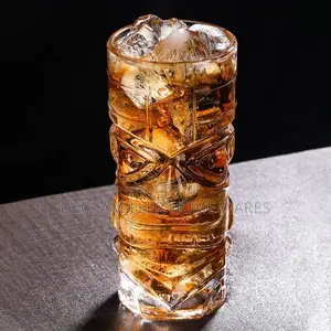 Transparent Crystal Tiki Style, Beer, Cocktail Water Glass
