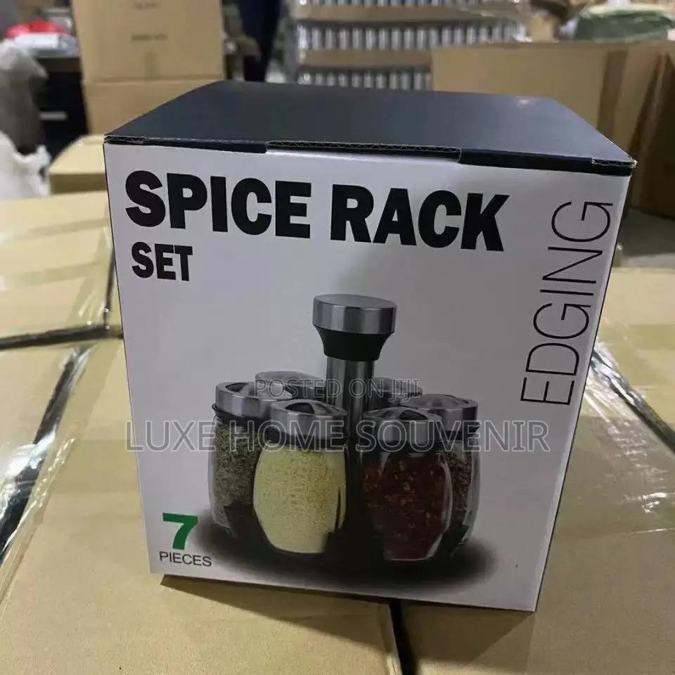 360 Degree Rotating Spice Rack With 6 Bottle