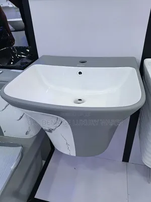 Luxury Grey and Marble With Executive Wc Set With Wash Hand Basin
