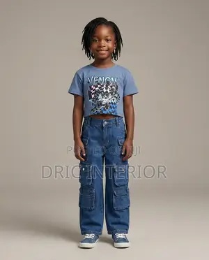 Girl's Jeans and Crop Top Set