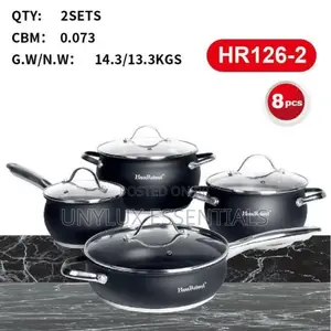 Black Cook Stainless Cookware Set