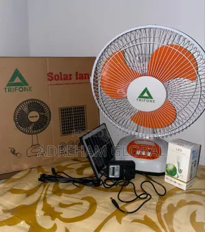 Trifone Solar Table Fan With Panel