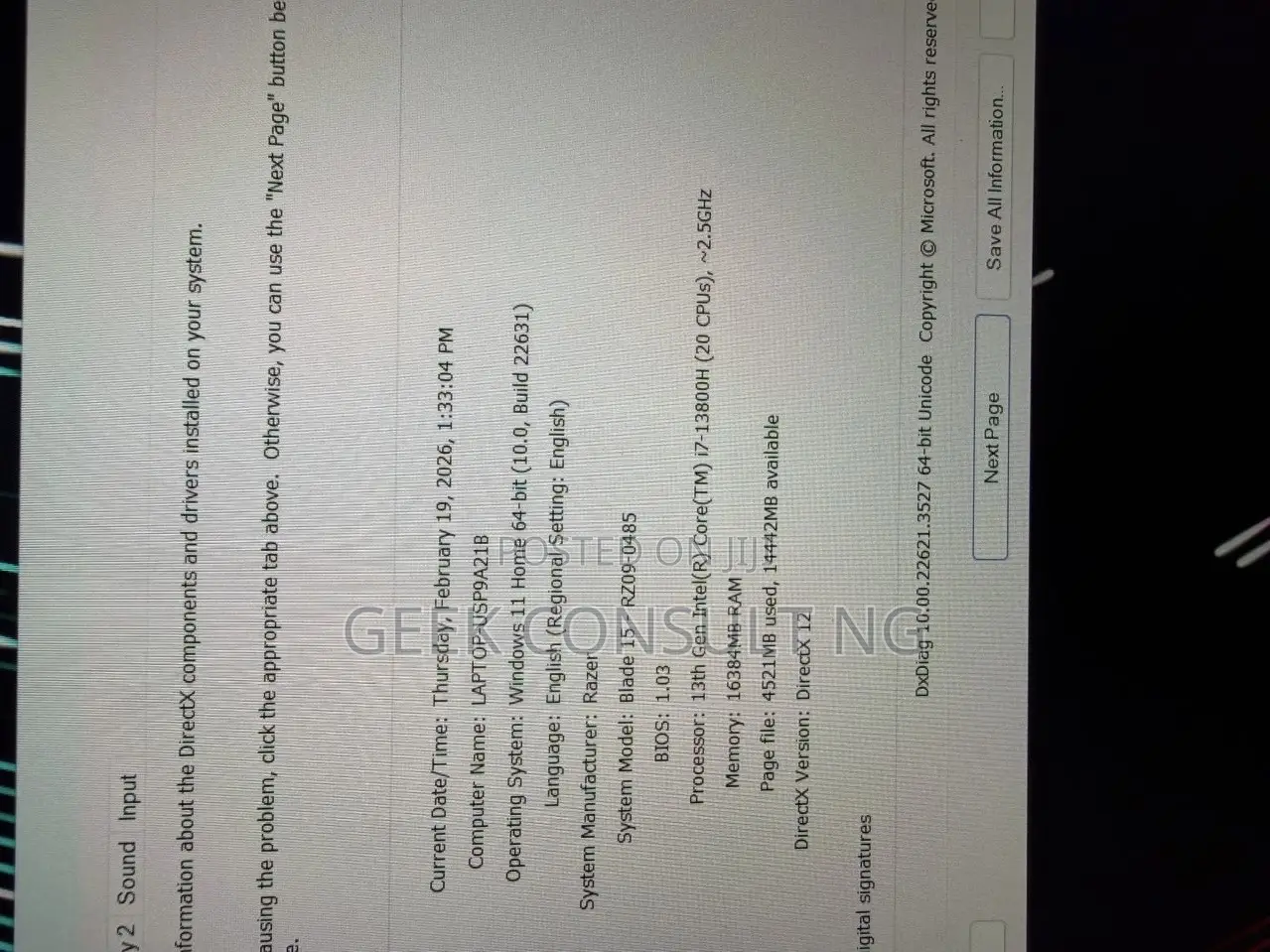 Laptop Razer Blade 32GB Intel Core i7 SSD 2T