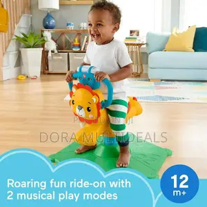 Fisher-Price Bounce Spin Lion Stationary Ride-on Electronic Learning