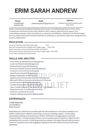 Experienced Store Manager Available for Immediate Employment