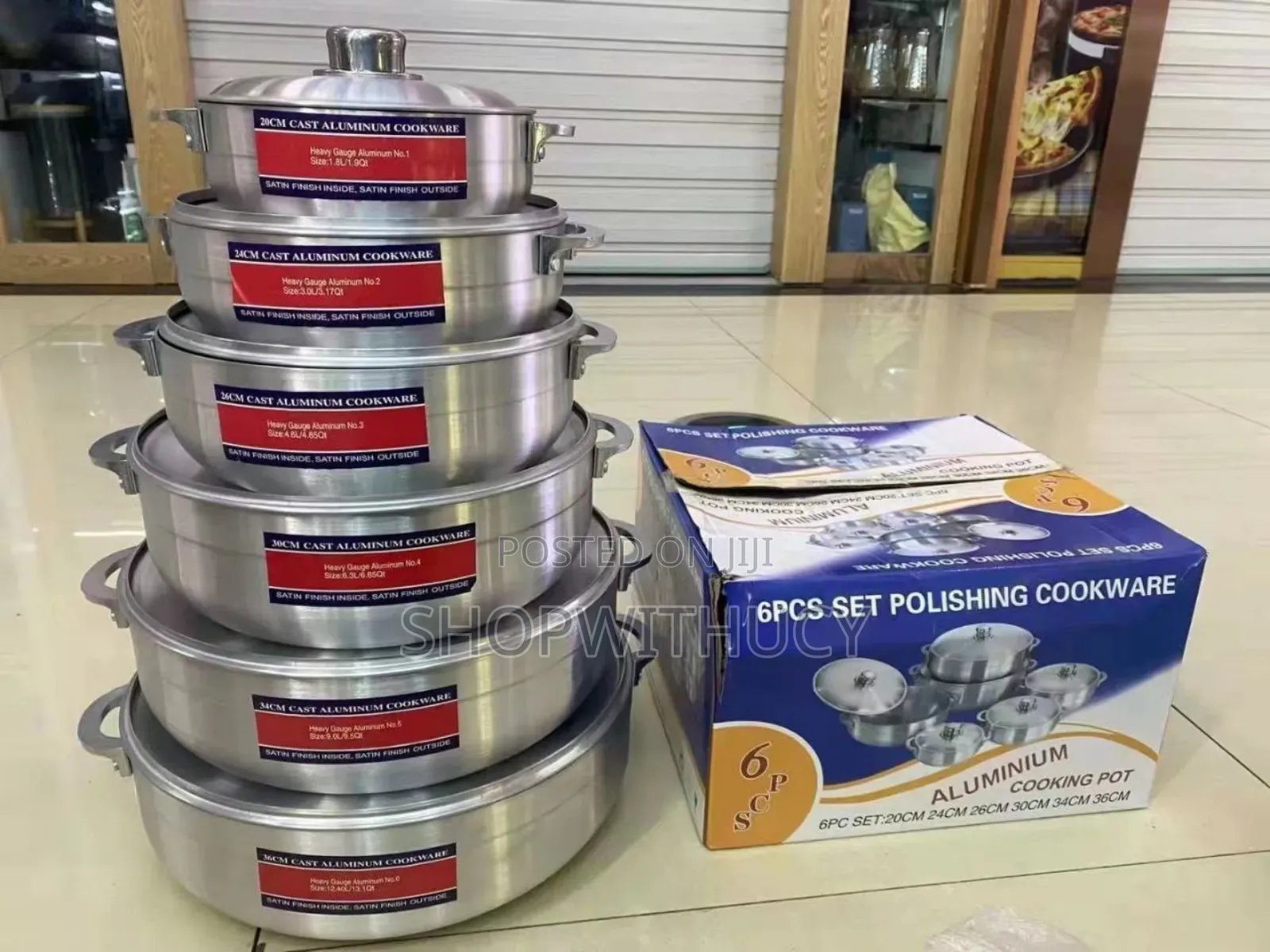 High Quality 6pcs Set Polishing Cookware.