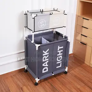 Dark and Light Lundry Storage