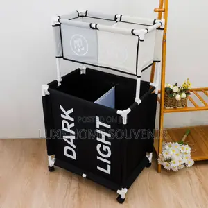 Dark and Light Lundry Storage