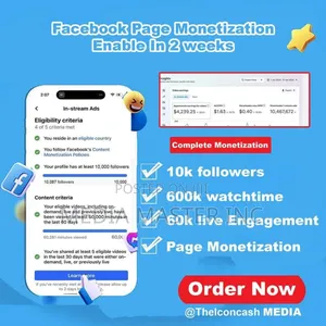 Tiktok, Youtube , Facebook Monetization For Content Creators Others
