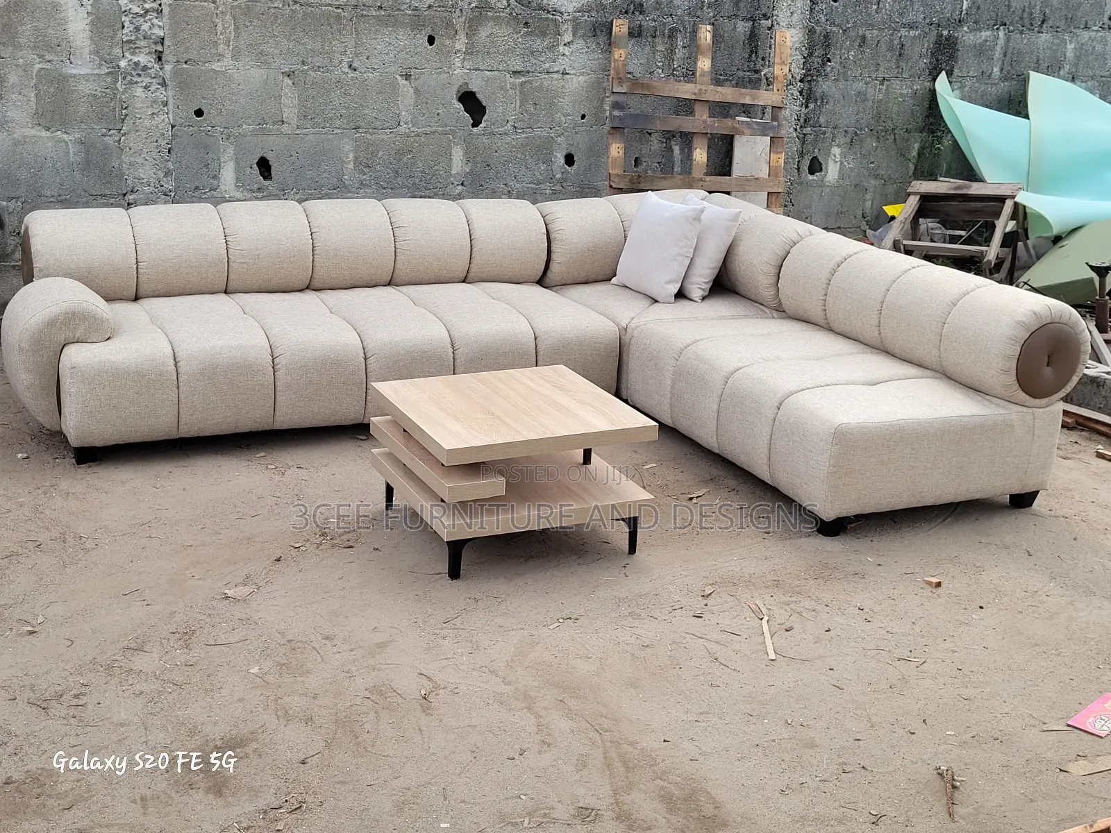 L Couch Beige