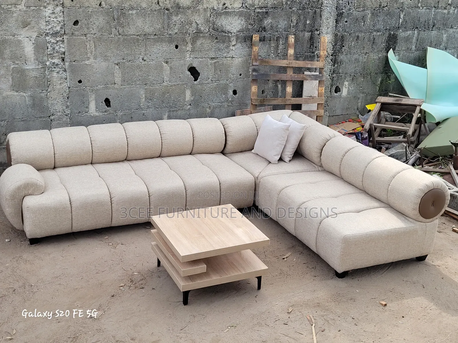 L Couch Beige