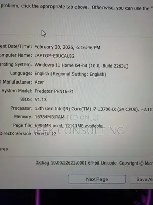 Laptop Acer Predator Helios Neo 16 16GB Intel Core i7 SSD 1T