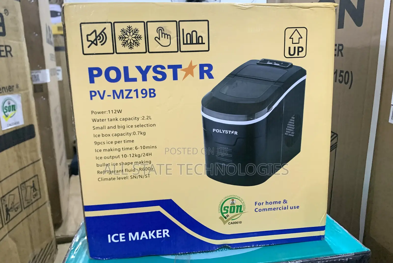 Premium Polystar Ice Maker Pv-Mz19b 2.2l Capacity