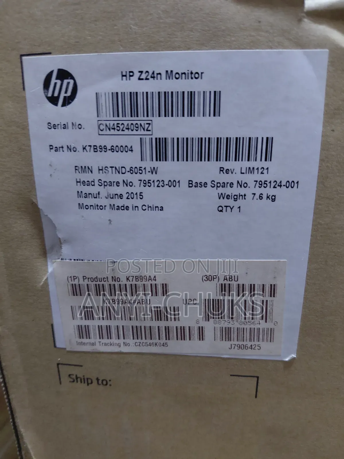 Hp Z24n Narrow Bezel Ips Display 24" Monitor