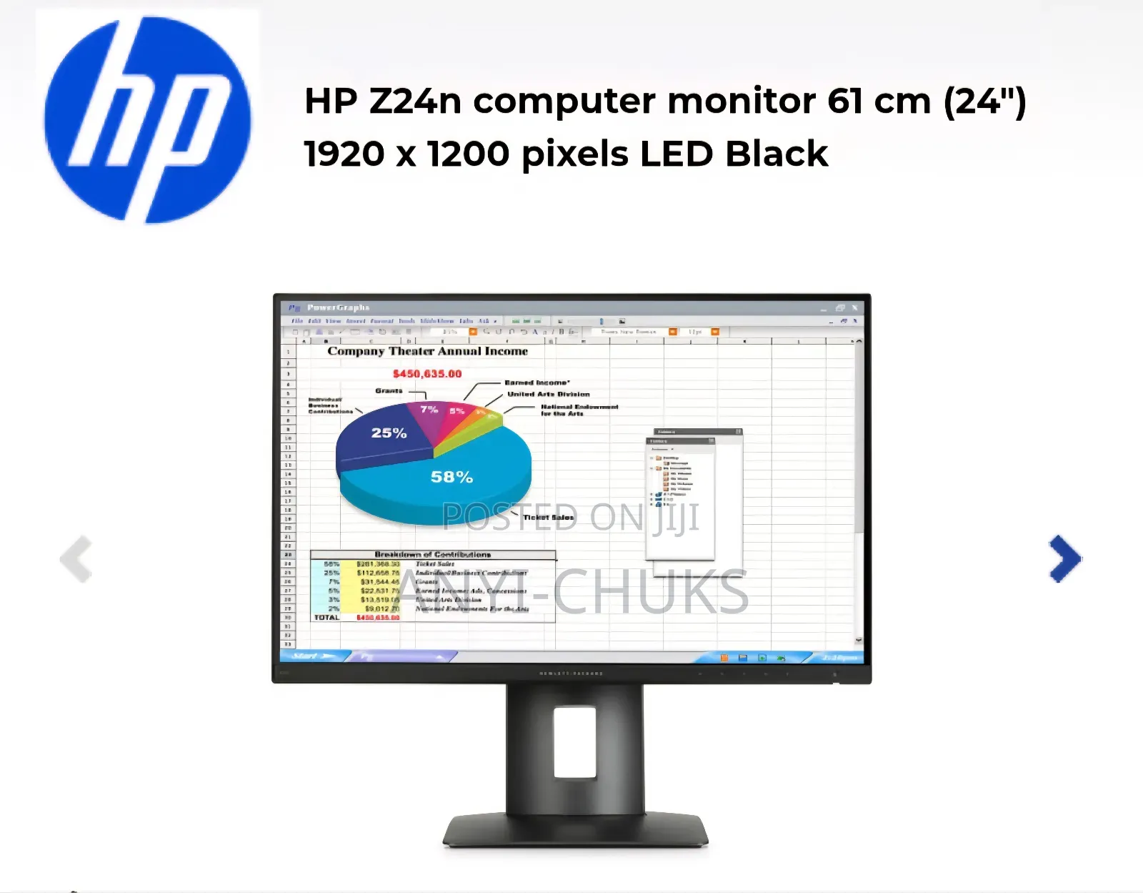 Hp Z24n Narrow Bezel Ips Display 24" Monitor