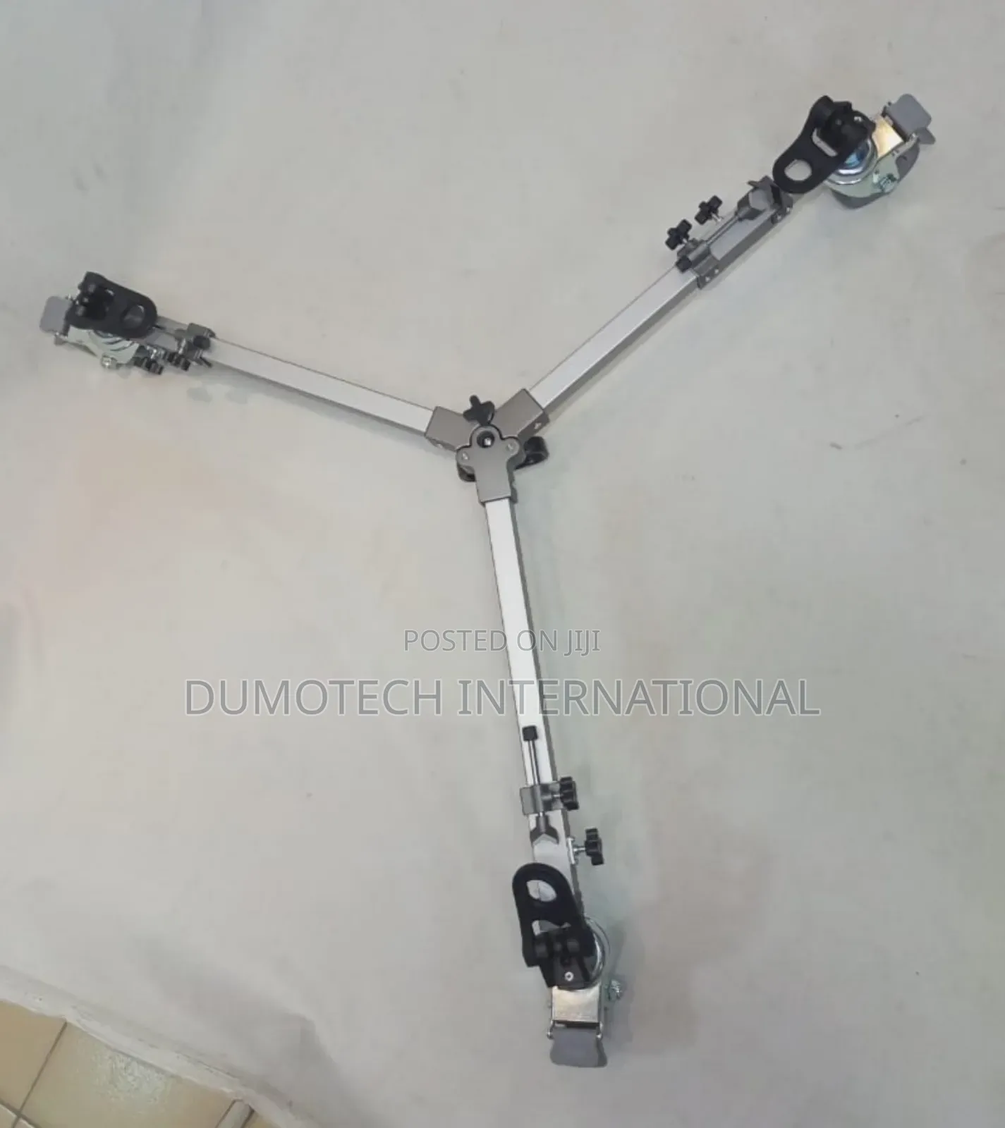 Heavy Duty Silver Tripod Dolly With Stopper