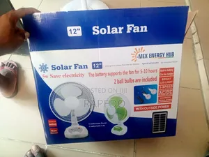 Mex Energy Solar Table Fan 12 Inches