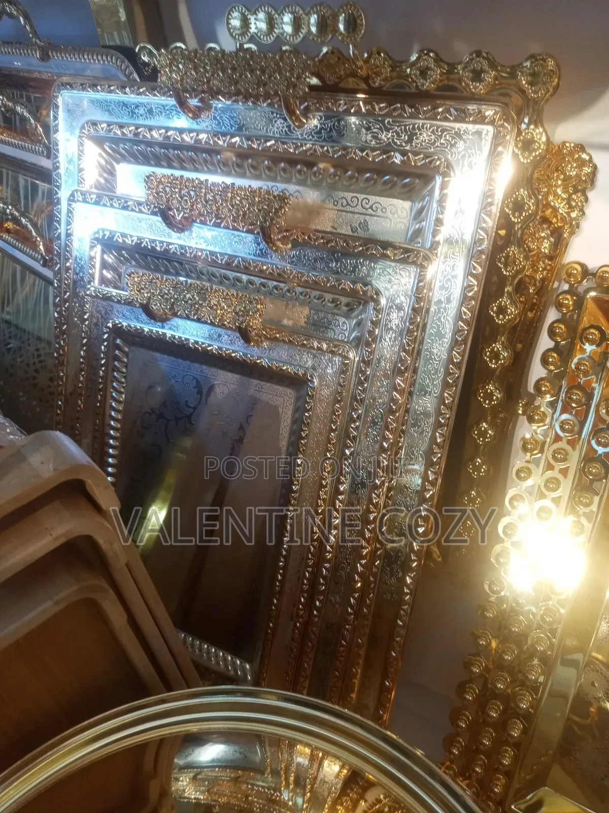 3set of Gold Tray