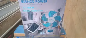 Bianco Power 12-Inch Solar Table Fan With Panel and Bolb