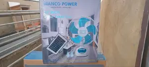 Bianco Power 12-Inch Solar Table Fan With Panel and Bolb