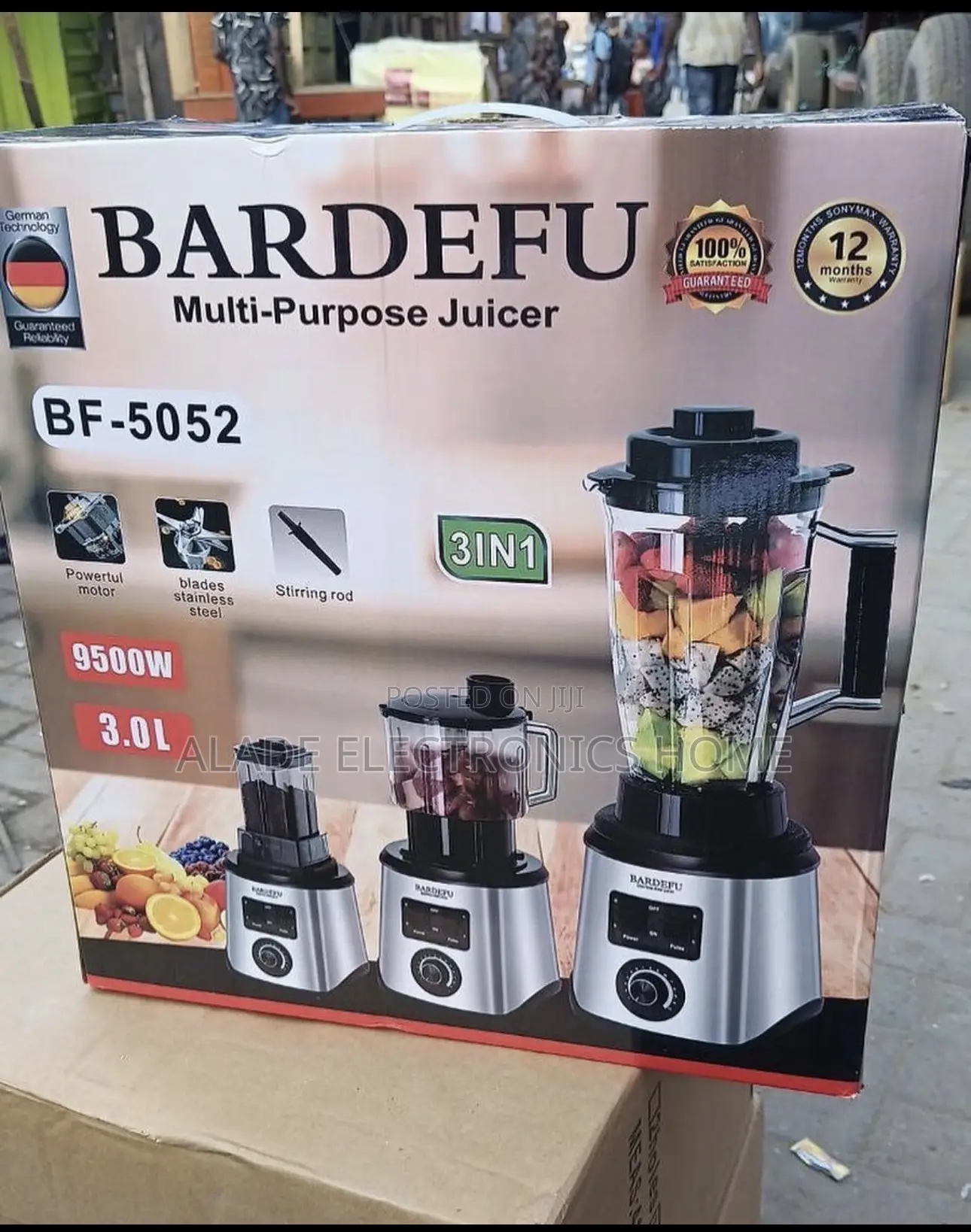 4ltr” Bardefu Multipurpose Blender/Juicer. 5yrs Waranty