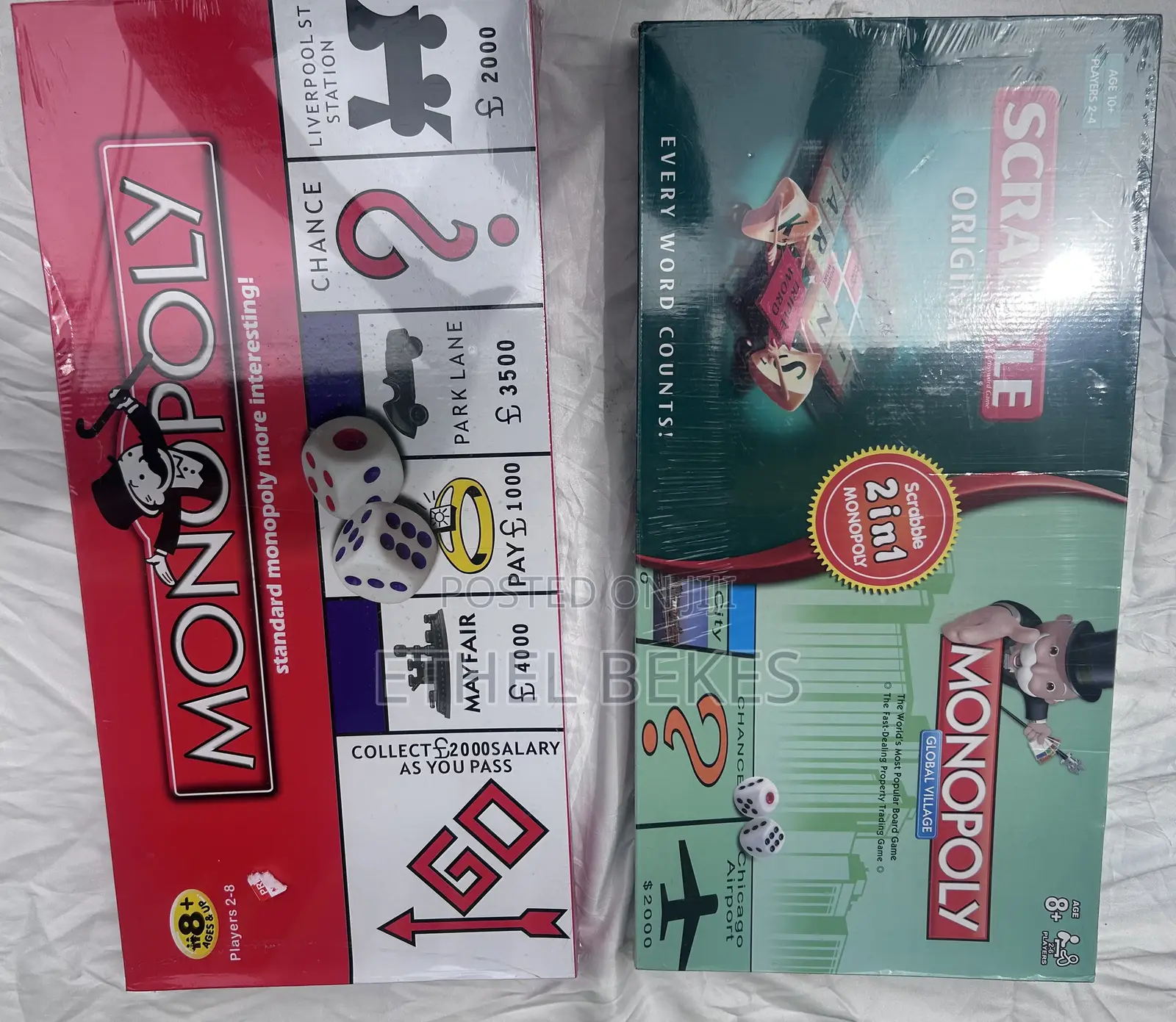 Monopoly Scrabble 2 in 1 Board Game