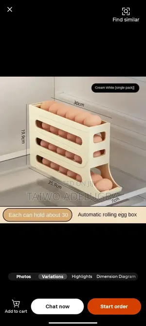 4 Tiers Refrigerator Eggs Rack
