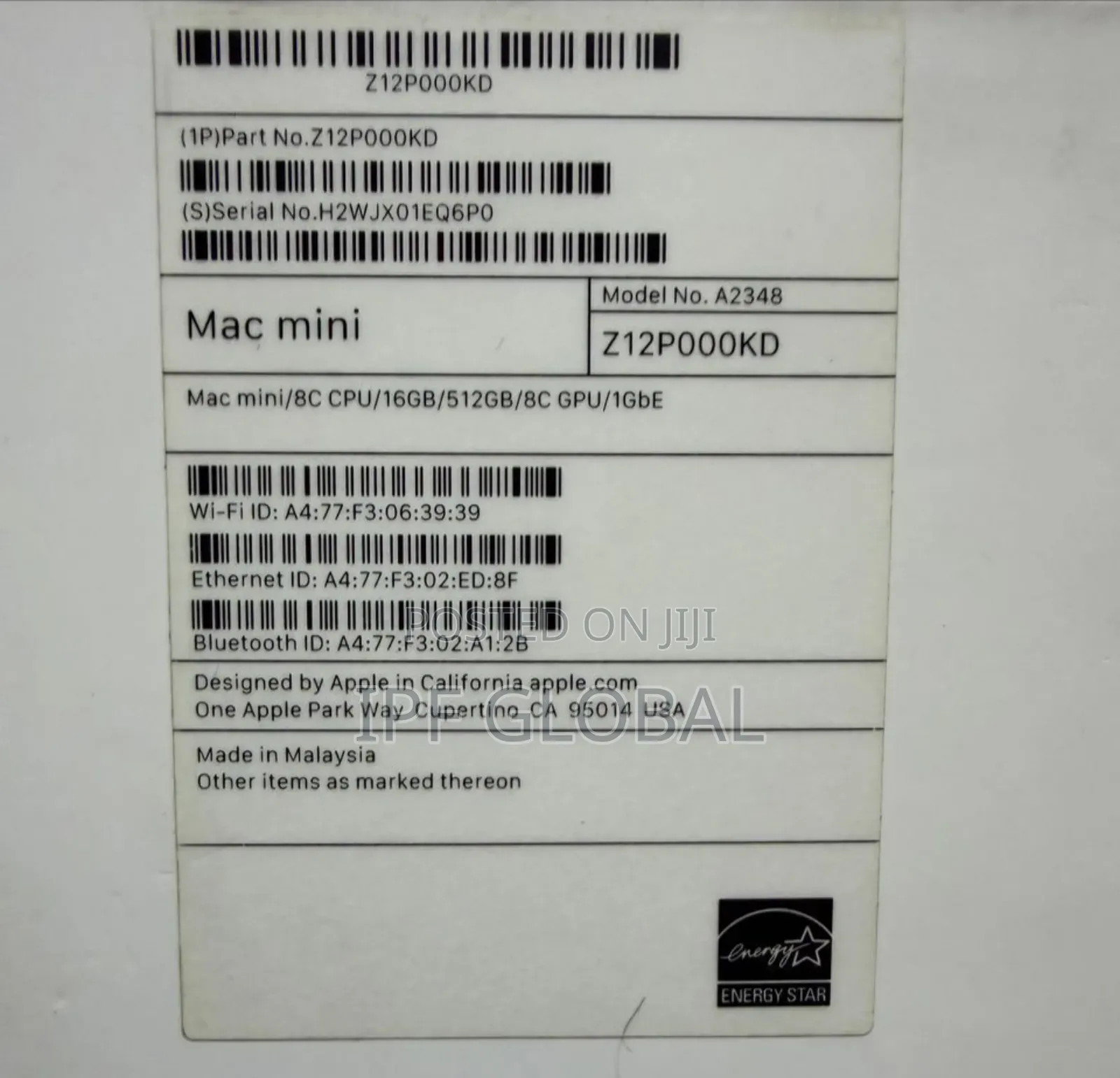 New Desktop Computer Apple Mac Mini 16GB Apple M1 SSD 512GB