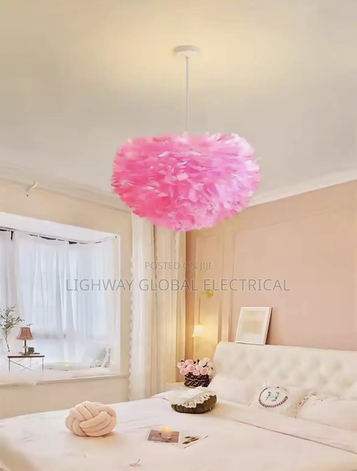 E27 Feather Decor Chandelier