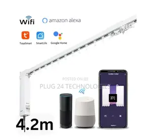 4.2m Tuya Wifi Smart Electric Motorised Curtain Rails