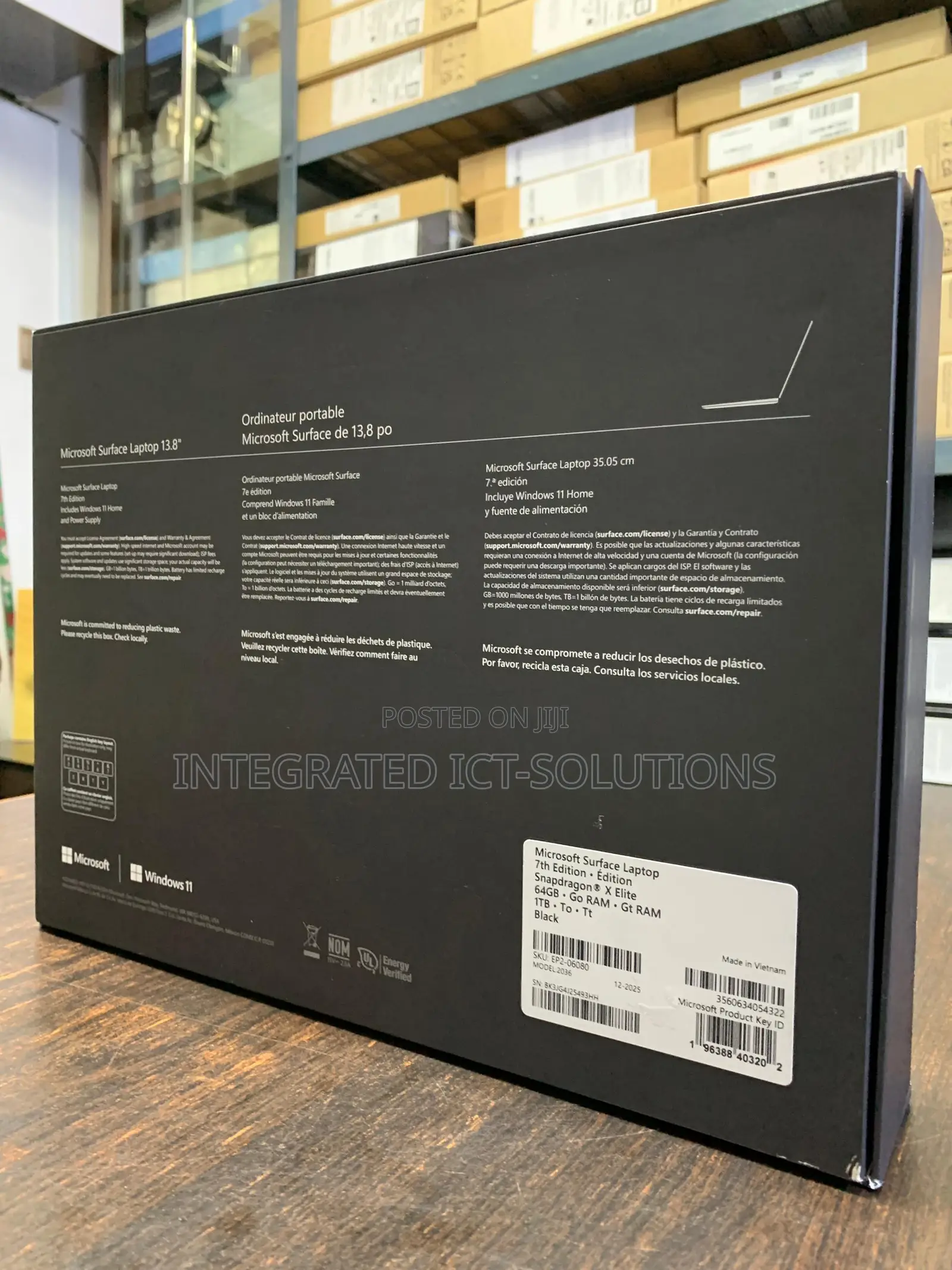 New Laptop Microsoft Surface Laptop 7 64GB Intel Core Ultra 7 SSD 1T