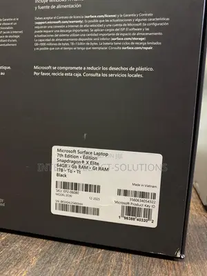 New Laptop Microsoft Surface Laptop 7 64GB Intel Core Ultra 7 SSD 1T